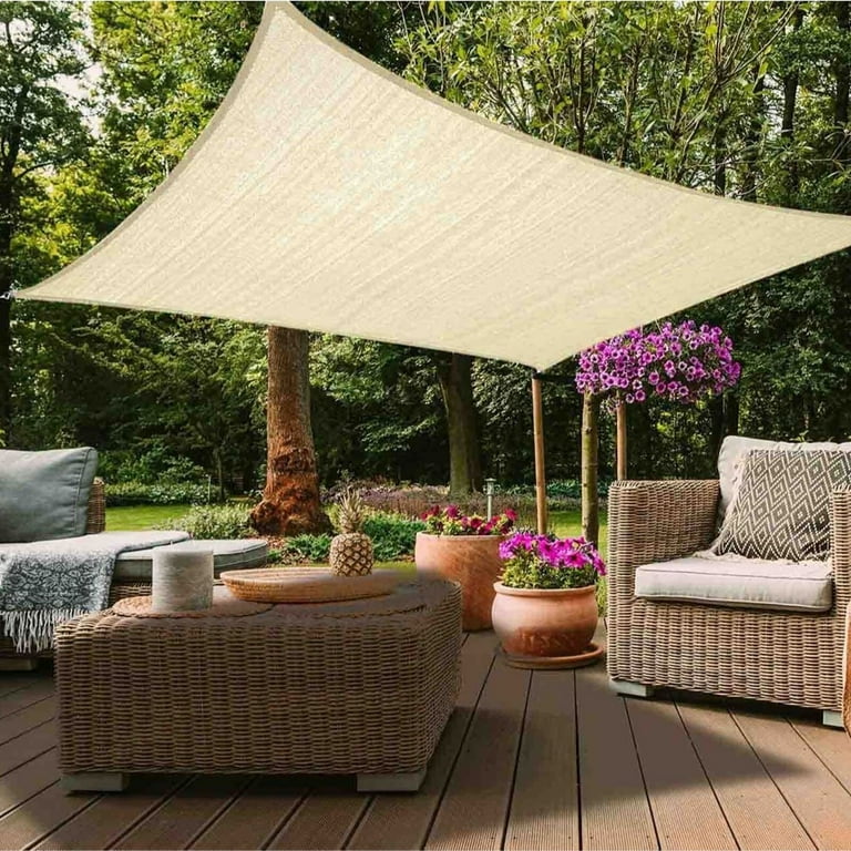 12x16 feet Ivory Rectangle Sun Shade Sail Brown Walmart