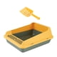 thumbnail image 4 of Bandeja de arena para gatos abierta, caja de arena para gatos de lado alto para gatos de interior, bandeja de arena para gatos, bandejas de arena para S Verde Amarillo, 4 of 8
