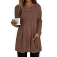 thumbnail image 4 of Wdgfv Breathable Women's Pullover Women's Knitted Pullover Sweater Long Sleeve Top With Ribbed Design And Pocket For Year Round Wear And Various Occasions, 4 of 5