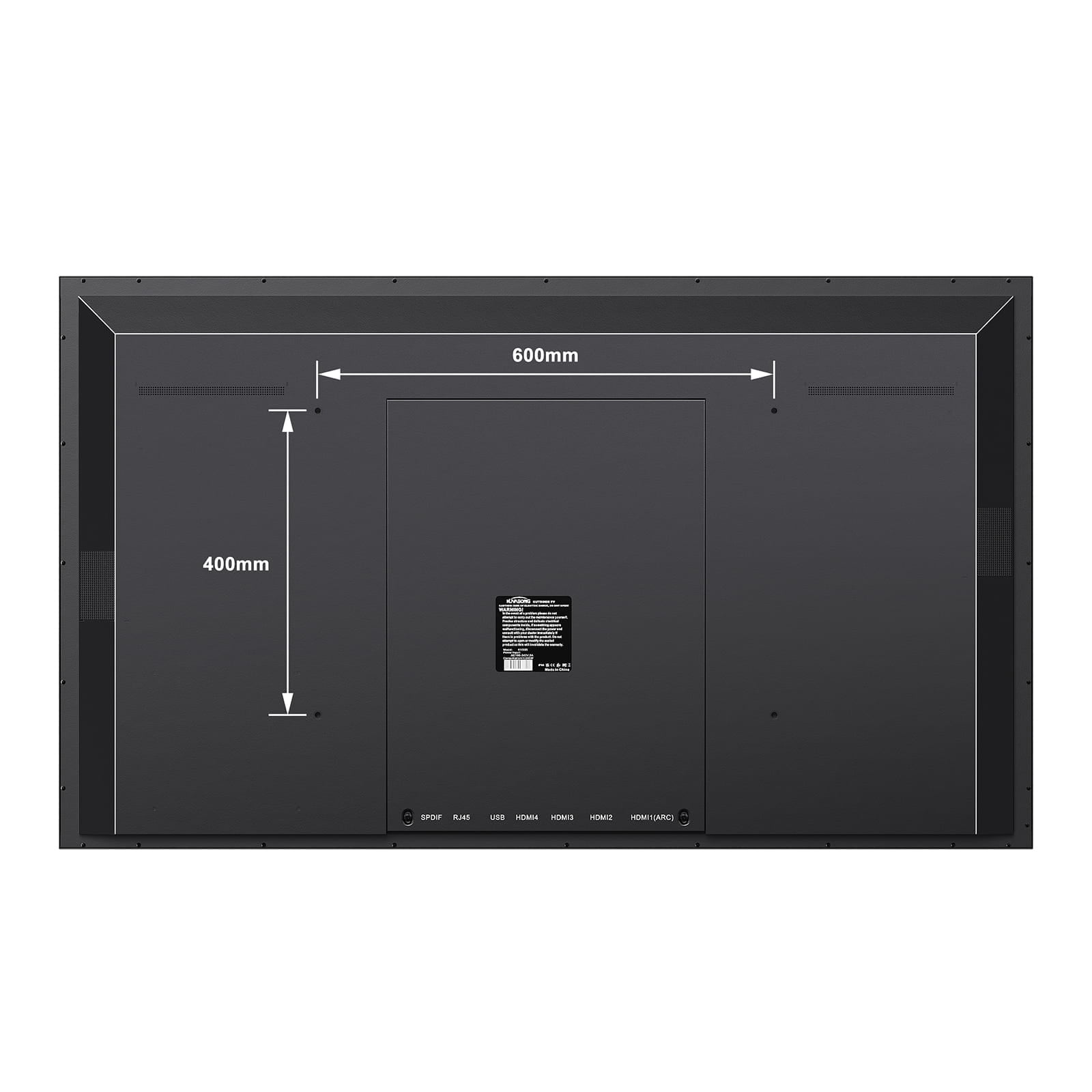 KUVASONG 55" Waterproof Outdoor TV, Full Sun Outdoor TV, High Brightness Outdoor TV, Max 2000 Nits, Bluetooth, WIFI, HDMI, RJ45, USB, 4K Resolution, 2024 Newest Outdoor TV