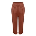 thumbnail image 4 of WILLBEST Pantalones Casuales para Mujer: Pantalones Holgados de Lino de Color Liso con Cintura Elástica para Un Estilo Sencillo y Cómodo. Mediana, 4 of 4