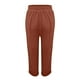 thumbnail image 4 of WILLBEST Pantalones Casuales para Mujer: Pantalones Holgados de Lino de Color Liso con Cintura Elástica para Un Estilo Sencillo y Cómodo. Mediana, 4 of 4