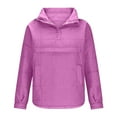thumbnail image 3 of ManxiVoo Women's Quilted Stand Collar Jacket Long Sleeve Lightweight Warm Puffer Coat with Pockets Winter M Size Purple, 3 of 3