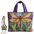 thumbnail image 3 of Dwellin Purse and Handbag for Women Two Size Large Puffy Quilted Tote Bag Lightweight Travel College Work Shoulder Bags M-Vertical, 3 of 4