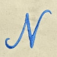 thumbnail image 3 of DALIX Personalized Shopping Tote Bag Monogram Royal Blue Ballent Zippered Letter- N, 3 of 8