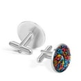 thumbnail image 3 of Peace Sign Formal Attire Stainless Steel Cufflink Set for Men - Ideal for Suits and Dress Shirts, 3 of 6