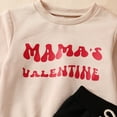 thumbnail image 6 of Valentine's Day Outfit Baby Boy Toddler Kids Baby Girls Boys Outfits Letter Print Round Neck Long Sleeve Sweatshirts Tops Pants 2Pcs Set Toddler Girls Clothes for Toddler Girls 6-12 Months, 6 of 9