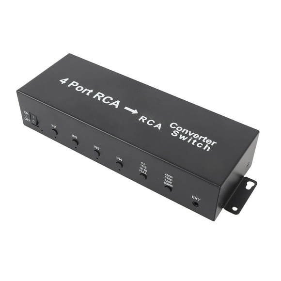 HD Multimedia Interface Video Switcher Splitter, 4 Port AV Sound Video Switcher Supported for VHS VCR DVD Player, Versatile High Definition Multimedia Interface