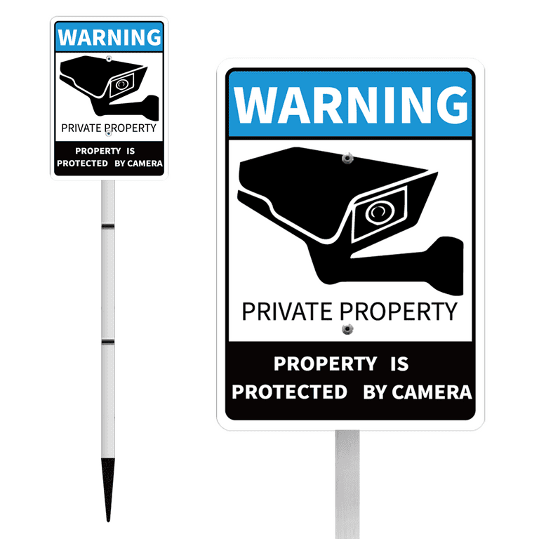 "24 HOUR VIDEO SURVEILLANCE" Outdoor Yard Sign - 8x12 Coroplast Sign With Stake - NEW 5 thumbnail image