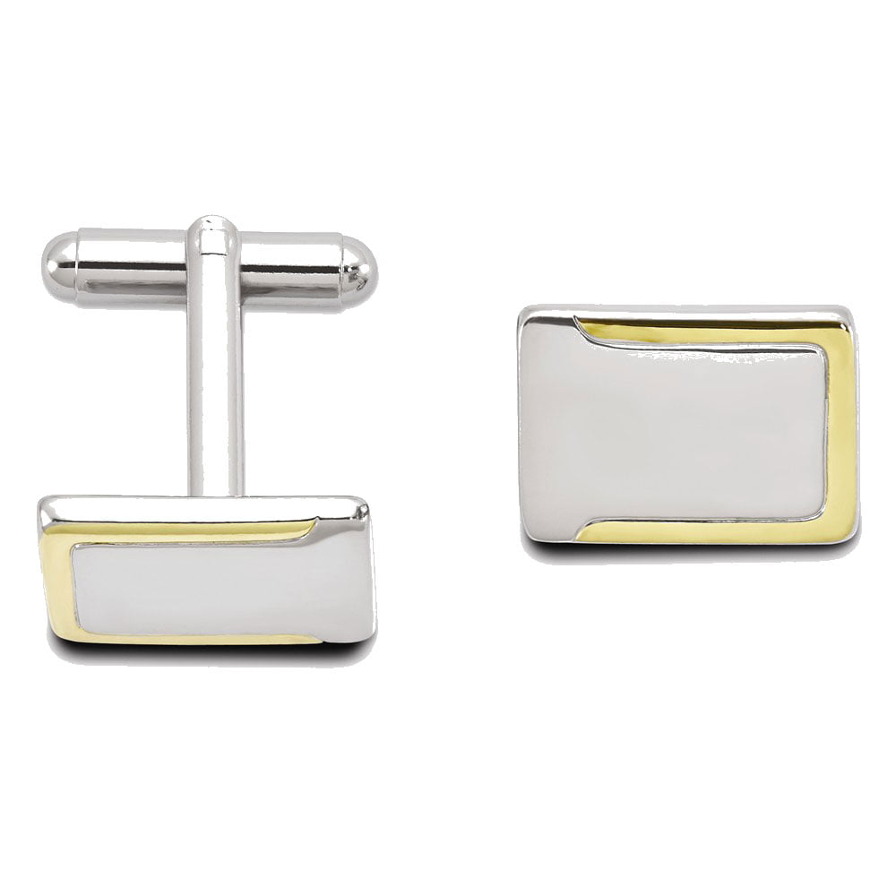 Silver-tone and Gold-tone Cuff Links