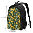 thumbnail image 5 of Wukai Fresh Orange Travel Laptop Backpack: Business Water-Resistant Bag with USB Charging Port, Ideal College Backpack for Men & Women, 5 of 6