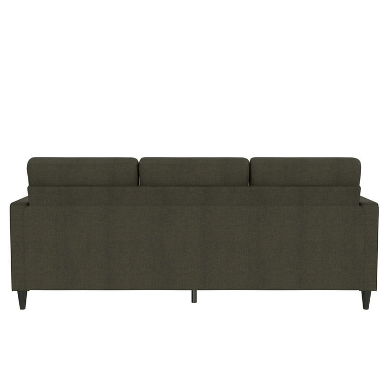 DHP Cooper Reversible Sectional Sofa Gray Linen Walmart