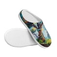 thumbnail image 3 of Fotbe Whimsical Treehouse Painting Pattern Women's Fuzzy Curly Fur Memory Foam Loafer Slippers Indoor Outdoor Slippers Winter Home Shoes-39/40, 3 of 7
