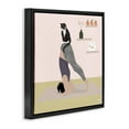 thumbnail image 4 of Stupell Industries Downward Cat Yoga Pose People Painting Black Floater Framed Canvas Art Print Wall Art, 25 x 25, 4 of 10