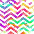 thumbnail image 2 of Grey, Jace 20x20 Gold Ornate Wood Framed with Double Matting Museum Art Print Titled - Rainbow Chevron, 2 of 4