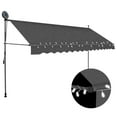 thumbnail image 3 of vidaXL Retractable Awning with Hand Crank and LEDs Sunshade Patio Shelter, 3 of 196