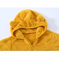 thumbnail image 4 of Baby Girl Boy Hooded Jacket Coat Bear Ear Zip-up Hoodies Clothes Thick Warm Coat Tops Winter Baby Essentials 6-12 Months, 4 of 8