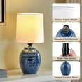 thumbnail image 2 of NATYSWAN Table Lamps Set of 2-13.75" Small Bedside Lamps - Classic Farmhouse Ceramic Table Lamp for Bedroom, Living Room, Nightstand, Office, 2 of 8