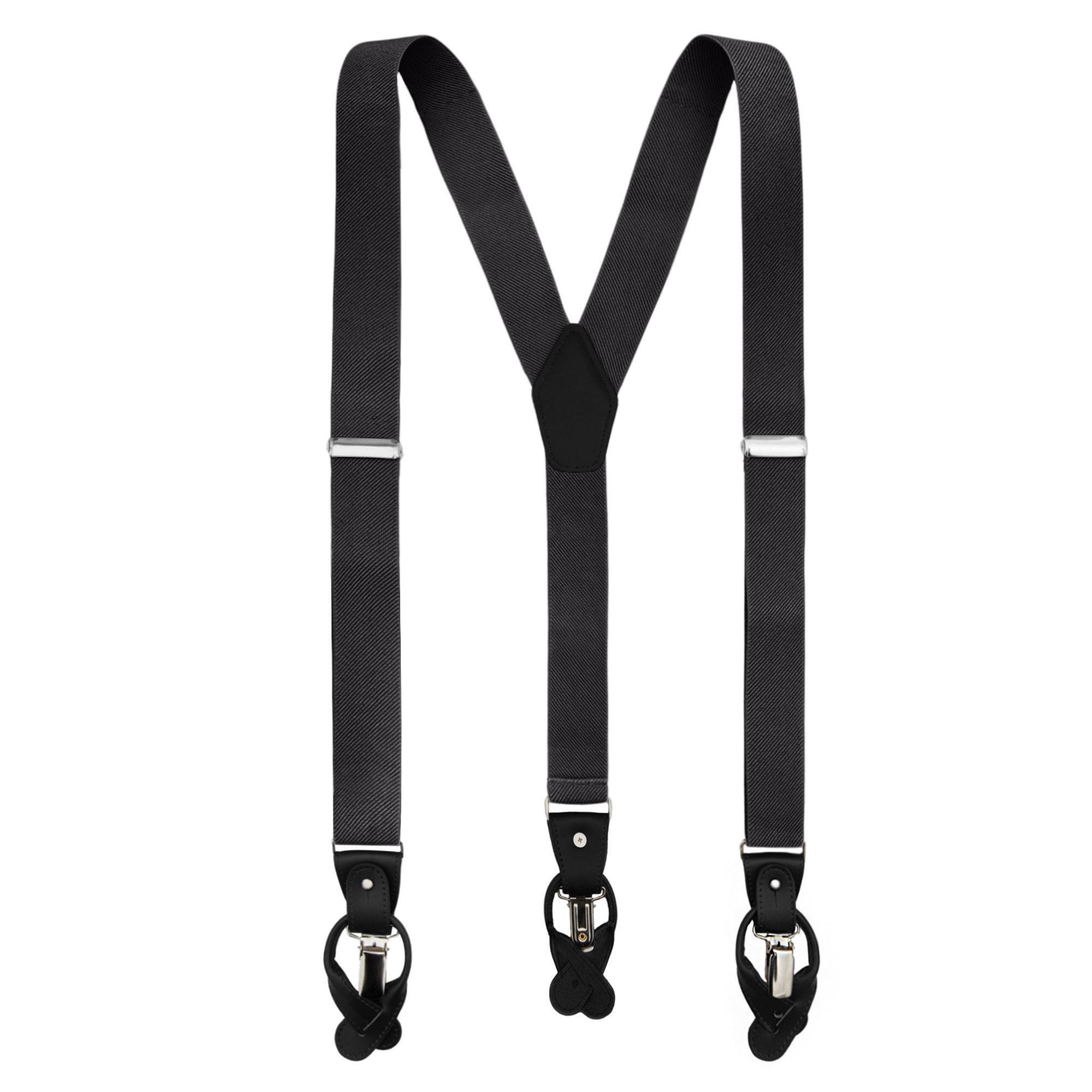 HISDERN Suspenders for Men Khaki Mens Adjustable Elastic Suspenders Braces Heavy  Duty Strong Clips X-Back 1.4 Inch Tuxedo Suspenders Work Wedding 