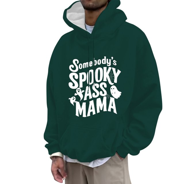 VBARHMQRT Plus Size Oversized Sweatshirt Men's Fashion Casual Part 3D Print Long Sleeve Drawstring Hooded Sweater Tops