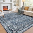 thumbnail image 1 of Alfombra OPPODREAM Vintage Azul 152x213 cm Lavable Antideslizante, 1 of 9