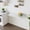 Small Size + White, variant on ENTU Wall Mounted Folding Table MDF Space Saving Floating Desk for Small Spaces