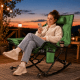 thumbnail image 3 of PNKKODW XL Heated Rocking Camping Chair for Adults,Comfort Outdoor Rocker,Green with Power Pack,3 Heat Levels,Cup Holder,600D Oxford,Heavy Duty 330 lbs,Folding Chair with Back Support, 3 of 20