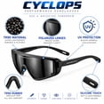 thumbnail image 4 of GRINDERPUNCH Polarized Sports Sunglasses Golf Pickleball Softball Ski Cycling Baseball Running Glasses Men Women - Black, 4 of 5