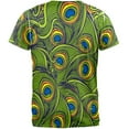 thumbnail image 2 of Graphic Peacock Feathers All Over Adult T-Shirt - X-Large, 2 of 2