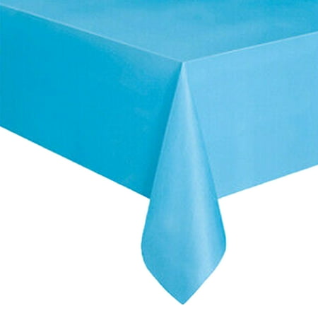 

xingqing Household Table Covers Large Plastic Rectangle Waterproof Tablecloth for Wedding Birthday Party Banquet Blue 53.94 x72.05