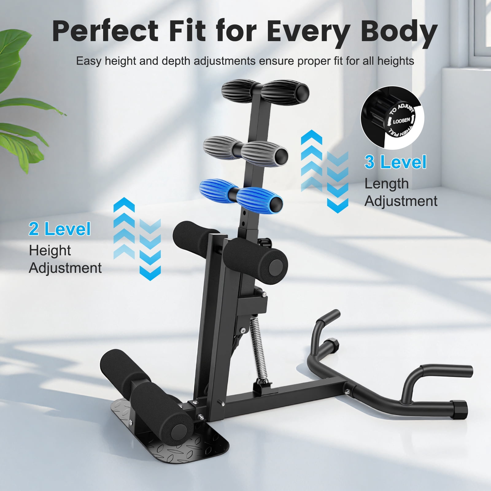 CATGOOD Deep Squat Machine for Women, Adjustable Glutes Trainer Machine, Core & Leg Exercise, Push Up Workout Equipment at Home Gym