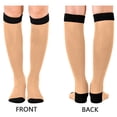 thumbnail image 2 of Haosy Compression Socks for Men Women Knee High Running Socks for Nurse Hiking Recovery Travel Athletic 2 Pairs Light Orange, 2 of 9
