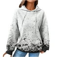 thumbnail image 2 of Sudaderas y chaquetas casuales con capucha de manga larga para mujer, sudaderas casuales de cuello redondo y manga larga, blusas lisas con capucha, top de poliéster para mujer, 2 of 3