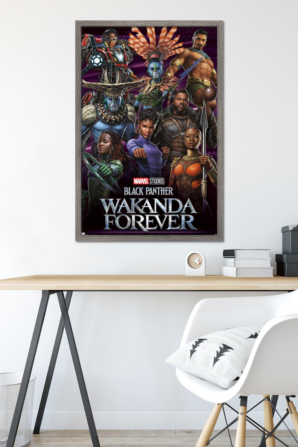 Marvel Black Panther: Wakanda Forever - Group Wall Poster, 22.375" x 34" Framed