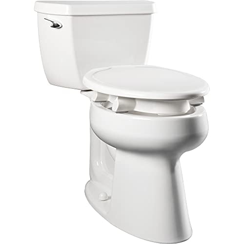 Bemis 7YE85320TSS 000 New Larger Size Clean Shield 3" Raised Toilet Seat, Elongated, White