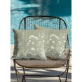 thumbnail image 4 of Outdoor Pillows Waterproof, Sage Green Spring Floral Bedding Throw Pillows with Insert for Couch Sofa Bed, Elegant Pastoral Flowers 18x18 Inch Pillowcases Decorative Camping Patio Pillow Set of 2, 4 of 8