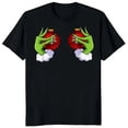thumbnail image 2 of Feliz Navidad beber dibujos animados Grinches camiseta mujer Palma impresa camiseta hombres clásico cuello redondo patrón suelto camisa regalo Tops, 2 of 4