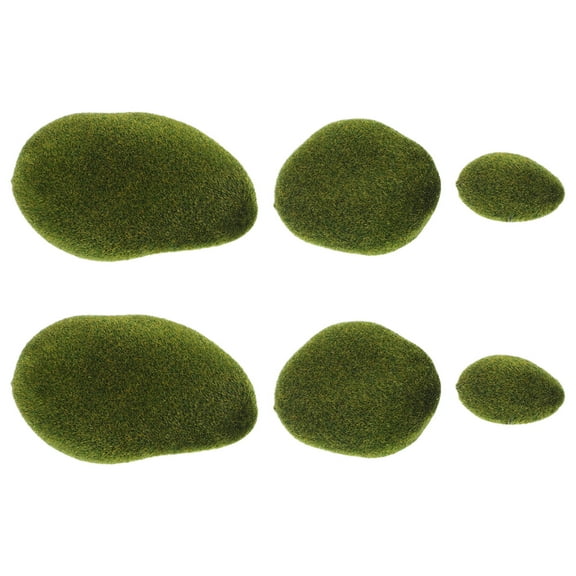 FRCOLOR 6pcs Artificial Rocks Decorative Stones Fake Model Decor For Floral Arrangements Fairy Gardens And Crafting