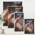 thumbnail image 4 of Designart 'Close Up Portrait Of Brown Horse' Farmhouse Framed Canvas Wall Art Print, 4 of 5