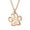 Rose-D, variant on Womens Script Initial I Dog Cat Paw Print Pendant Necklace Rose Gold Silver
