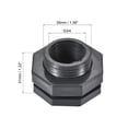 thumbnail image 2 of Unique Bargains G3/4 Female Pipe Fitting PVC Bulkhead Fitting with Silicone Gasket Gray 2 Pack, 2 of 6