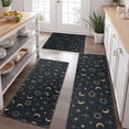 thumbnail image 2 of Dark Blue Sun Moon Cross Pattern Kitchen Rugs Sets Of 3,Kitchen Runner Rugs Non Skid Washable,Decorative Kitchen Floor Mats for Kitchen,Sink,Laundry,17"x30"+ 17"x47" + 17"x59", 2 of 6