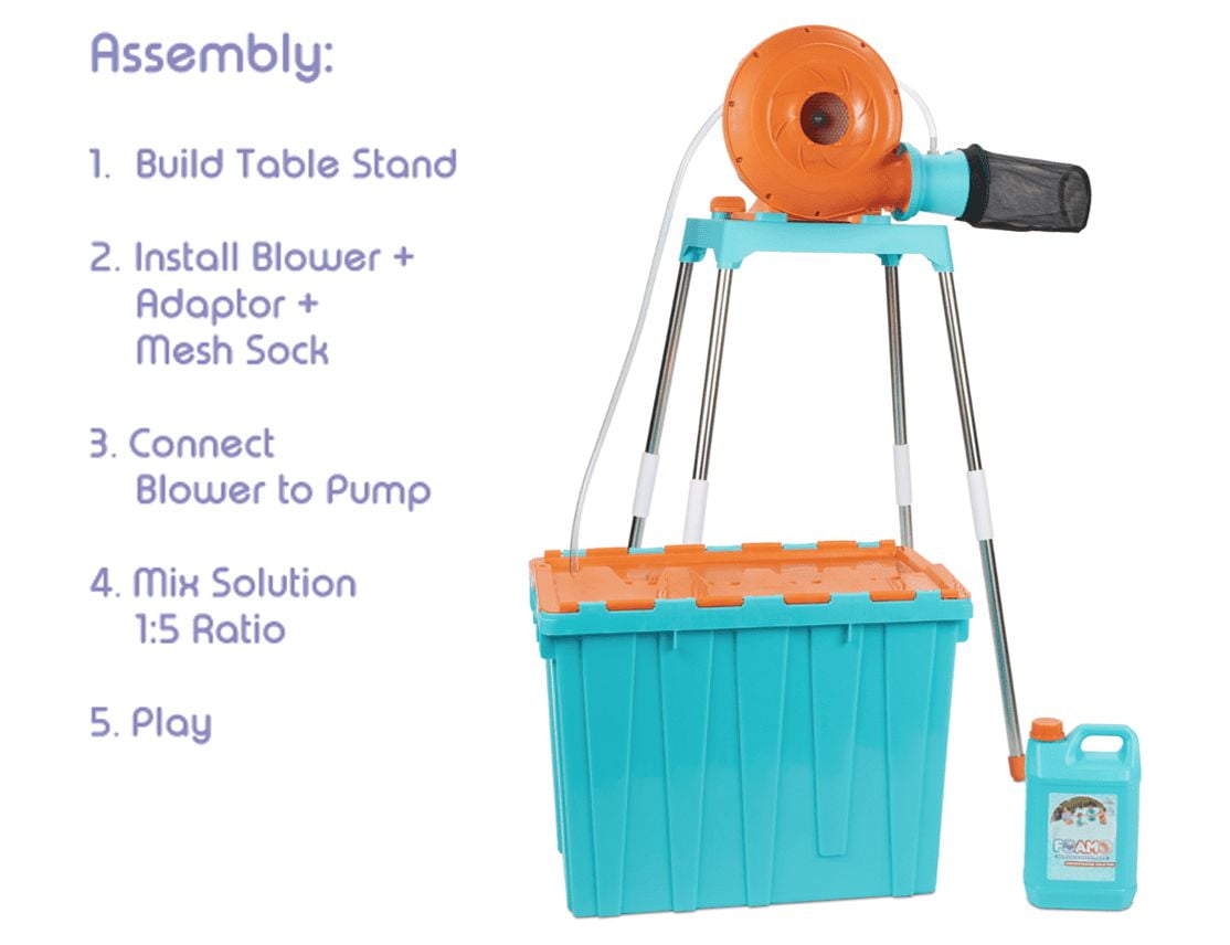 Little Tikes FOAMO Foam Bubble Machine - Outdoor Party Fun for Kids and Adults with Easy Setup & Cleanup, Hours of Continuous Foam Bubble Making Fun, Hypoallergenic and Non-Toxic