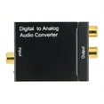 thumbnail image 2 of Digital Optical Toslink SPDIF Coax to Analog RCA Audio Converter Adapter with Fiber Cable, 2 of 8