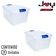 thumbnail image 5 of Caja de Almacenamiento Apilable, Pack de 2, para Organizador Armario, Juguetes, Ropa, con Broche y Tapa Duradera, 24 Litros de Capacidad, Transparente, 5 of 6