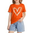thumbnail image 4 of YunPes Cute Heart Print Shirt Casual Loose Fit Short Sleeve Summer Streetwear Sports Top Valentine's Day Basic Toddler Undershirt, 4 of 8