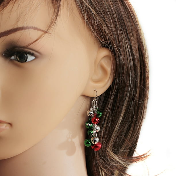 Jingle bell earrings deals
