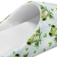 thumbnail image 6 of FUIALDOLG Funny Frog Print Winter House Slippers for Women Men, Lightweight Fabric Casual Cotton House Shoes, Non-Slip Closed Toe Home Shoes, Indoor and Outdoor, Size 6-7, 6 of 7