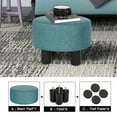 thumbnail image 6 of Homebeez Linen Ottoman Foot Stool Round Padded Foot Rest with Non-Skid Legs, Soft Step Stool for Couch, Desk, Hallway, Office, Lounge, Dorm Room Multiple Colors, 6 of 6