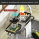 thumbnail image 4 of Sink Faucet Organizer, Dish Sponge Holder Kitchen Sink Organizer, Kitchen Sink Organizer, Hanging Faucet Drain Rack, 4 of 5